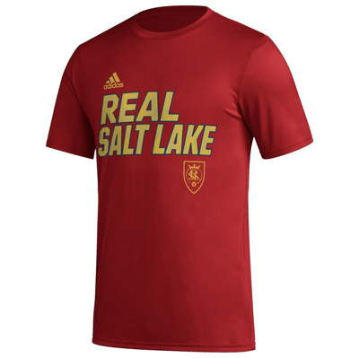 Shop Adidas Originals Adidas Red Real Salt Lake Team Jersey Hook Aeroready T-shirt