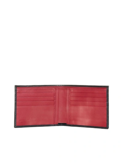 Shop Ferragamo Wallets In Nero || Red  || Nero