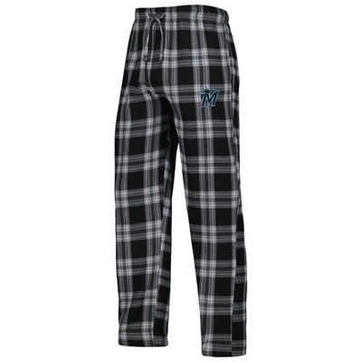 Shop Concepts Sport Black/gray Miami Marlins Badge T-shirt & Pants Sleep Set
