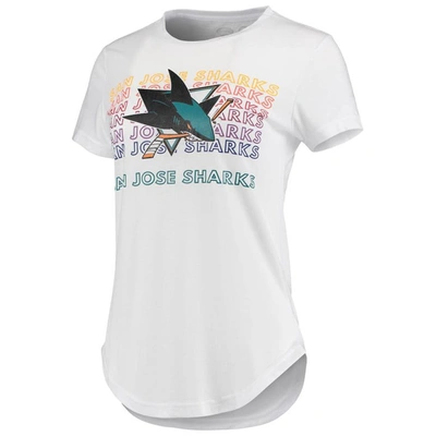 Shop Concepts Sport White/charcoal San Jose Sharks Sonata T-shirt & Leggings Set