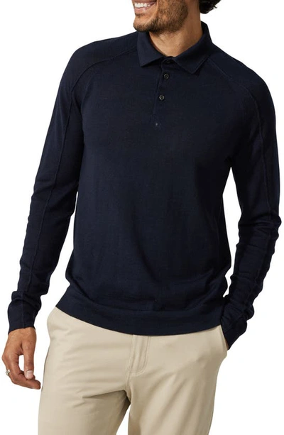 Shop Good Man Brand Mvp Wool Polo Sweater In Sky Captain