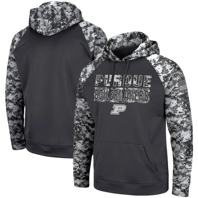 Shop Colosseum Charcoal Purdue Boilermakers Oht Military Appreciation Digital Camo Pullover Hoodie