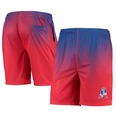 Shop Foco Royal/red New England Patriots Historic Logo Pixel Gradient Training Shorts