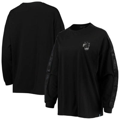 Shop The Wild Collective Black Minnesota United Fc Tri-blend Long Sleeve T-shirt