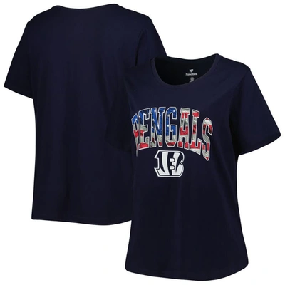 Shop Fanatics Branded Navy Cincinnati Bengals Plus Size Banner Wave T-shirt