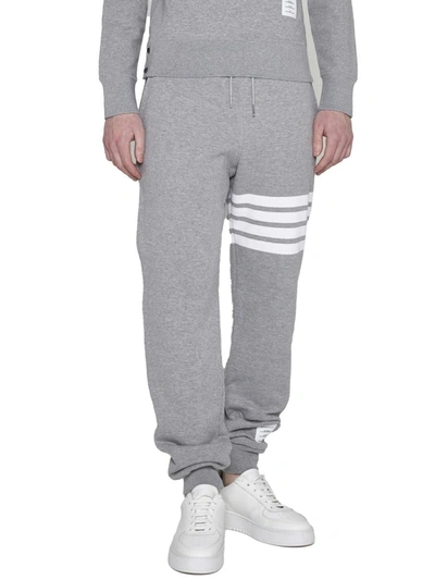 Shop Thom Browne Trousers In Light Gray