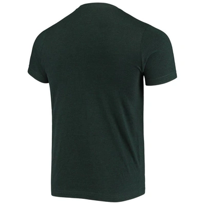 Shop Homefield Heathered Green Michigan State Spartans Vintage Logo T-shirt In Heather Green