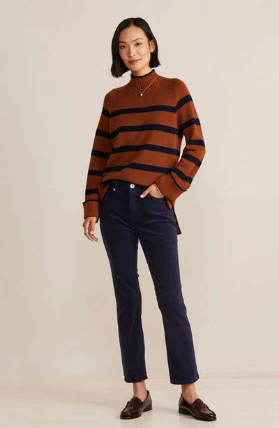 Vineyard Vines Cotton Blend Stretch Corduroy Kick Flare Pants In Nautical Navy
