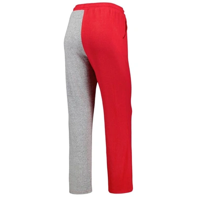 Shop Zoozatz Scarlet/gray Ohio State Buckeyes Colorblock Cozy Tri-blend Lounge Pants