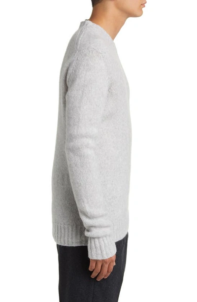 Shop Nn07 Lee 6598 Wool Blend Crewneck Sweater In Light Grey Melange