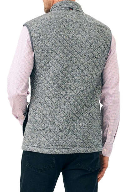 Shop Faherty Epic Quilted Fleece Vest In Carbon Melange