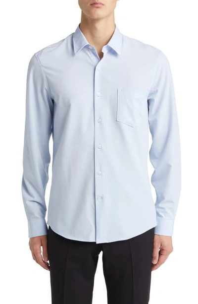 Shop Nordstrom Solid Button-up Shirt In Blue Skyway