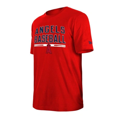 Shop New Era Red Los Angeles Angels Batting Practice T-shirt