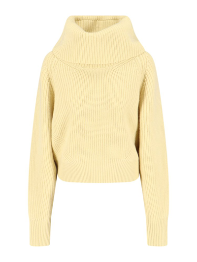 Shop Sa Su Phi Turtleneck Knit Sweater In Yellow