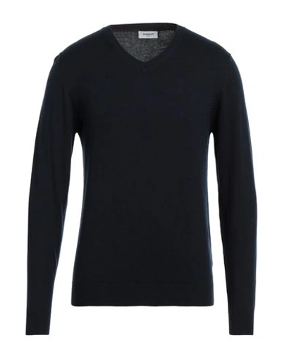 Shop Markup Man Sweater Navy Blue Size Xxl Viscose, Nylon, Acrylic, Cashmere