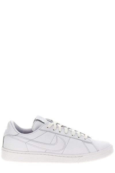 Shop Black Comme Des Garçons X Nike Swoosh Logo Lace In White