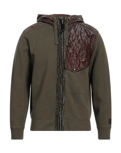 C.p. Company C. P. Company Man Sweatshirt Military Green Size Xs Cotton, Polyamide In Green
