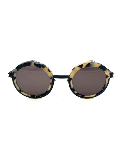 Shop Mykita Phillys Round Frame Sunglasses In Multi