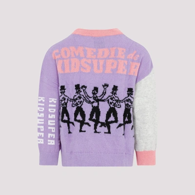 Shop Kidsuper Wool Pullover Sweater In Pink &amp; Purple