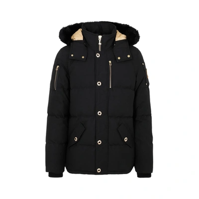 Shop Moose Knuckles Gold 3q Neoshear Jacket Wintercoat In Black