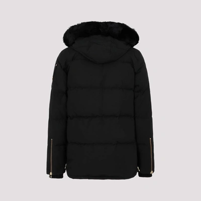 Shop Moose Knuckles Gold 3q Neoshear Jacket Wintercoat In Black