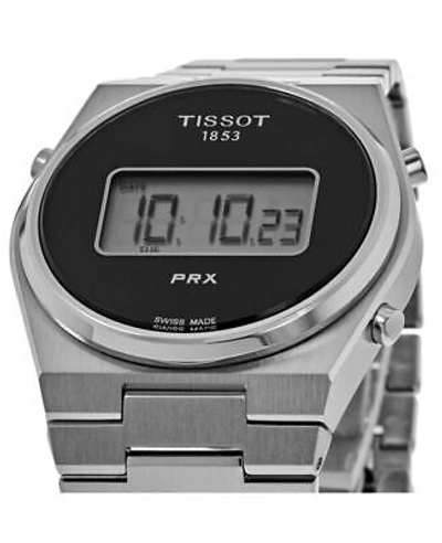 Pre-owned Tissot Prx 39mm Black Digital Dial Steel Men's Watch T137.463.11.050.00