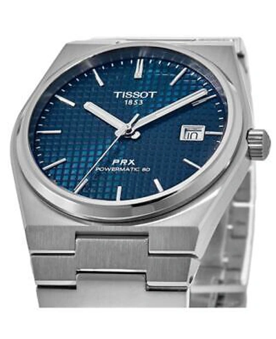 Pre-owned Tissot Prx Powermatic 80 35mm Blue Dial Unisex Watch T137.207.11.041.00