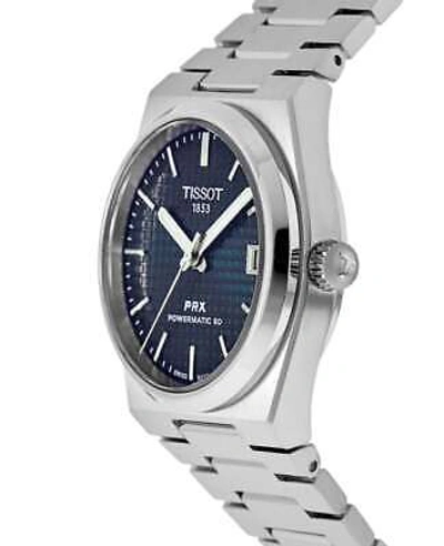 Pre-owned Tissot Prx Powermatic 80 35mm Blue Dial Unisex Watch T137.207.11.041.00