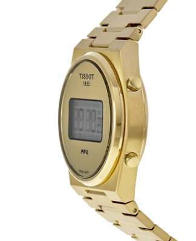 Pre-owned Tissot Prx 39mm Digital Dial Yellow Gold Pvd Men's Watch T137.463.33.020.00