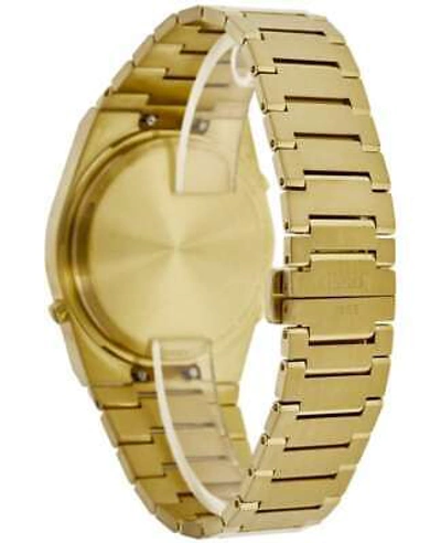 Pre-owned Tissot Prx 39mm Digital Dial Yellow Gold Pvd Men's Watch T137.463.33.020.00