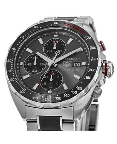 Pre-owned Tag Heuer Formula 1 Automatic Chronograph Grey Men's Watch Caz2012.ba0970