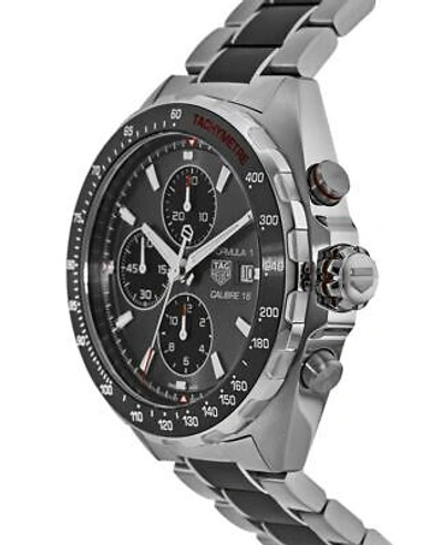 Pre-owned Tag Heuer Formula 1 Automatic Chronograph Grey Men's Watch Caz2012.ba0970