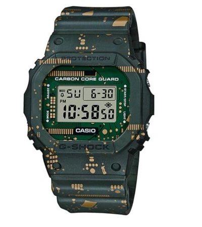 Pre-owned Casio G-shock Dwe-5600cc-3dr Limited Circuit Board Camo Watch Box Set Extra Band