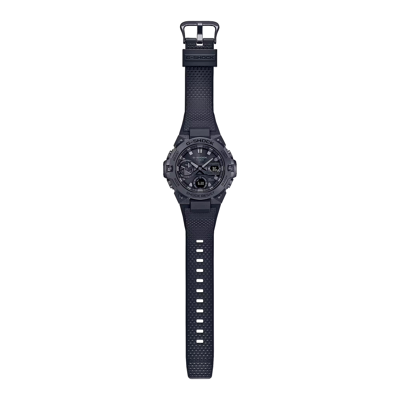 Pre-owned Casio Shock Steel Gst B400 Series Black Men's Watch Gstb400bb-1a