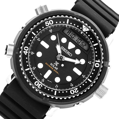 Pre-owned Seiko Snj025 Prospex Men's Watch Black 47.8mm