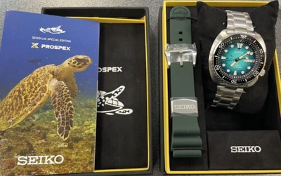 Pre-owned Seiko Automatic Prospex Turtle Divers 200m Special Edition Watch Srph57