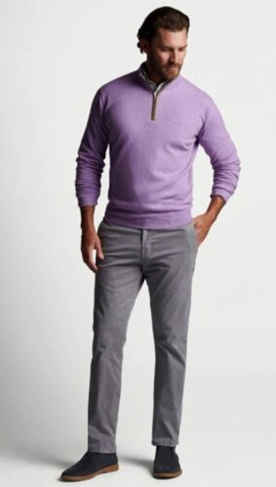 Pre-owned Peter Millar Artisan Crafted Cashmere Flex Sweater In Lavender Size L. $648 In Purple