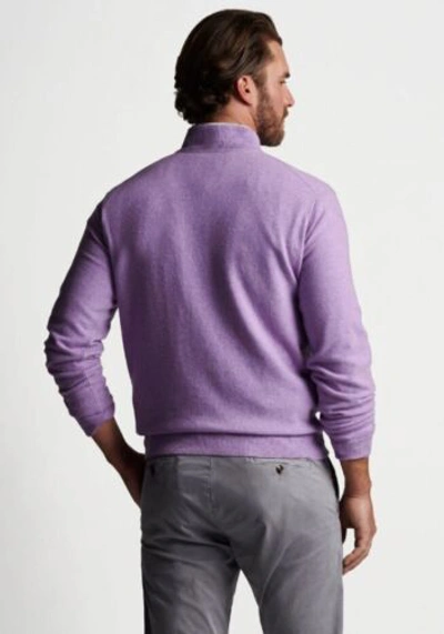 Pre-owned Peter Millar Artisan Crafted Cashmere Flex Sweater In Lavender Size L. $648 In Purple