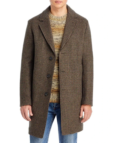 Pre-owned Hugo Boss Boss B8630 Mens Medium Beige C-cam Relaxed Fit Check Jacket Size 44r In Black