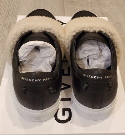Pre-owned Givenchy $695,  Men's Lamb Shearling Urban Street Sneakers, Size 11us (44 Eur) In Black