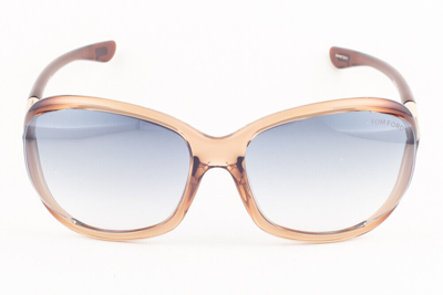 Pre-owned Tom Ford Jennifer Tf8 45p Brown / Blue Sunglasses Ft008 45p 61mm In Green