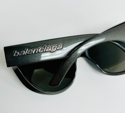 Pre-owned Balenciaga Xpander Butterfly 0201 Brown Silver Unisex Mask Sunglass Bb0201s 002