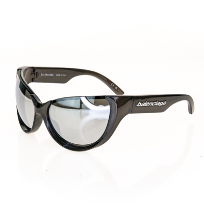 Pre-owned Balenciaga Xpander Butterfly 0201 Brown Silver Unisex Mask Sunglass Bb0201s 002
