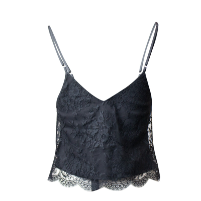 Pre-owned Amiri Black Lace Tank Top Size S $450