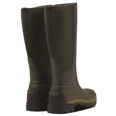 Pre-owned Hunter Womens Balmoral Hybrid Tall Wellingtons In Green