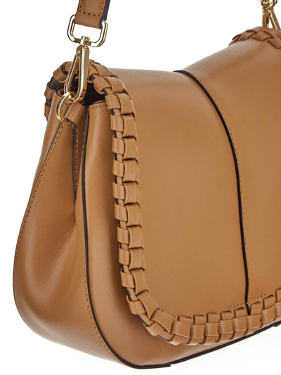 Shop Gianni Chiarini Helena Round Special Shoulder Bag In Beige