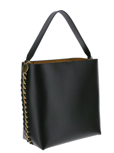 Shop Stella Mccartney Frayme Tote Bag In Black
