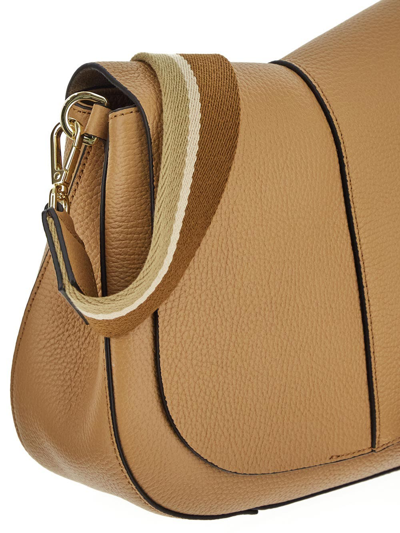 Shop Gianni Chiarini Helena Round Shoulder Bag In Beige