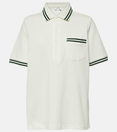 Shop The Upside Hill Cotton Piqué Polo T-shirt In White