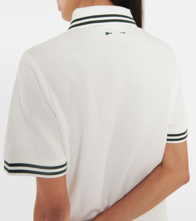 Shop The Upside Hill Cotton Piqué Polo T-shirt In White